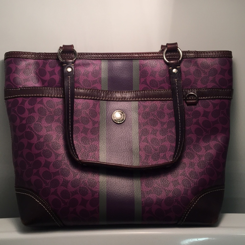 Purple Coach Bag